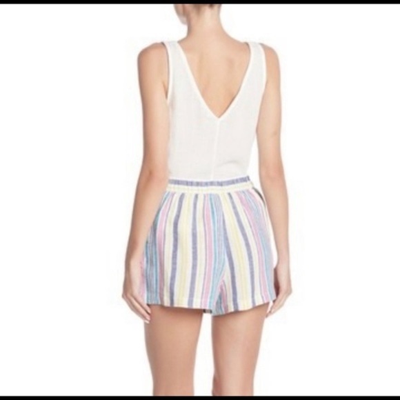 Striped Linen Shorts - Picture 2 of 5